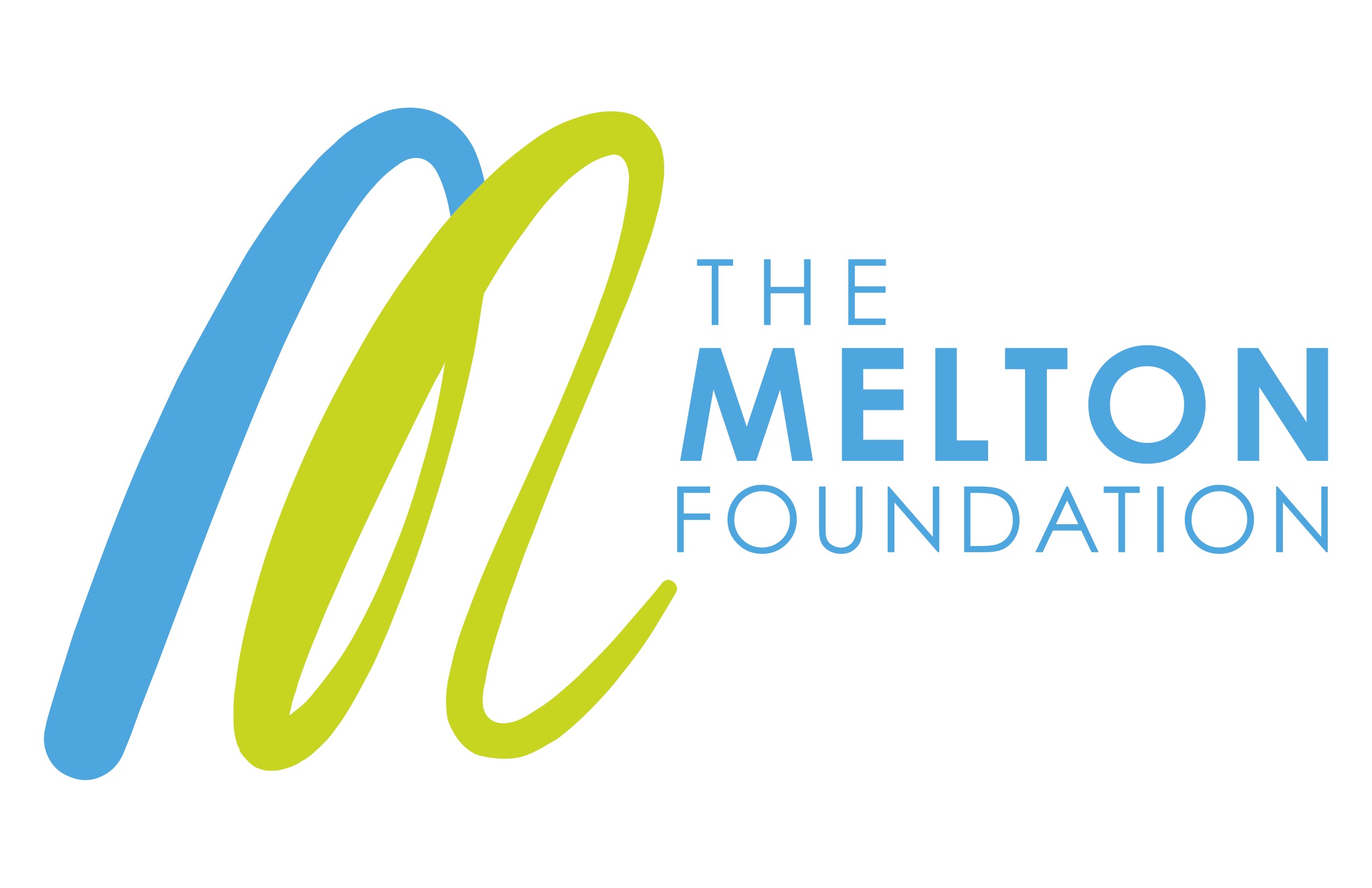 The Melton Foundation Full logo with text. Melton blue and green branding.